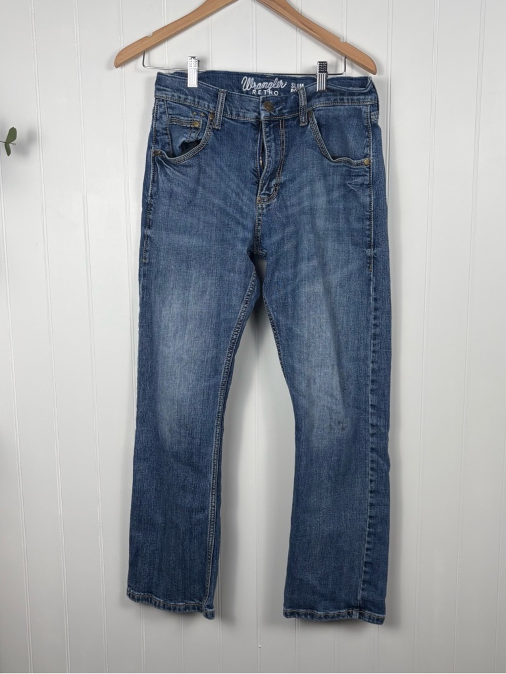 Wrangler Retro Slim Boot Jeans 31x30 Vintage Wash Western‎ Denim